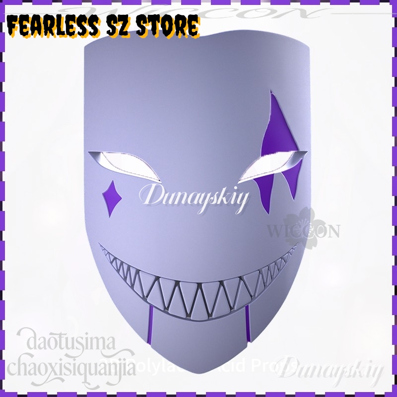 Free Cosplay Prop Patterns - DUNAYSKIY%^& คอสเพลย์เจสเตอร์ หน้ากากลายกะโหลกสีม่วง 3D โพลีแลคติก แอซิด