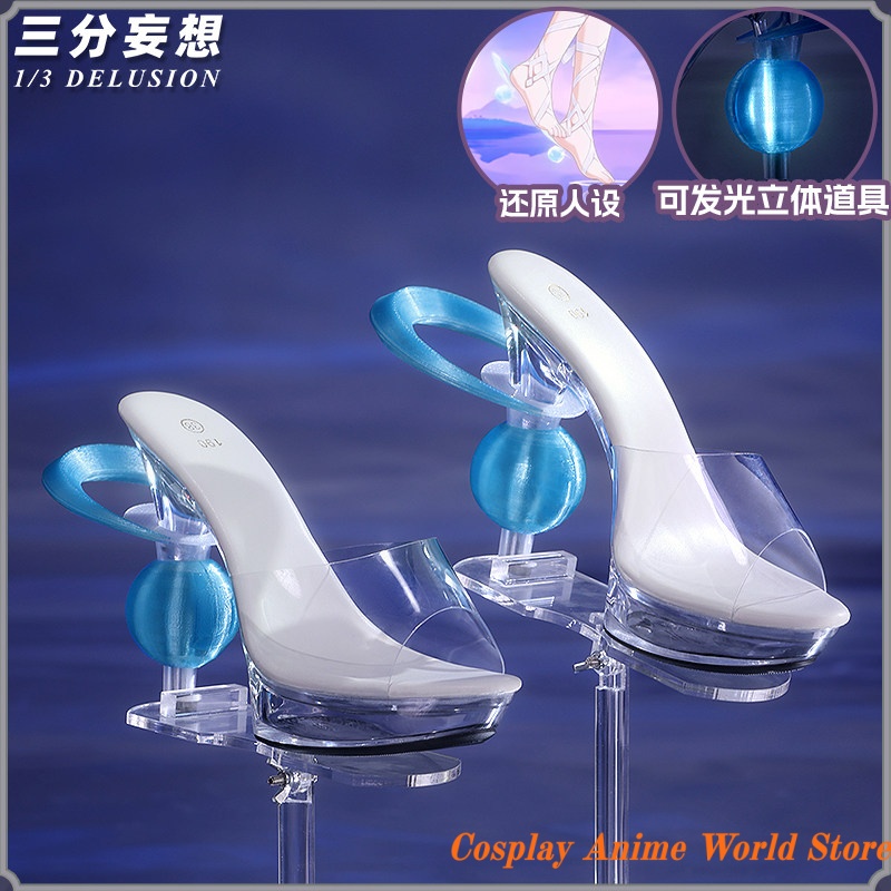 Prop De Cosplay - เก็นชิน อิมแพ็ค แดมเซลเล็ตต์ โคลัมบิน่าคอสเพลย์รองเท้ามูนเมเดน พระแม่พระจันทร์อะนิเมะเกมปาร์ตี้ฮาโลวีนบทบาทเล่นอุปกรณ์ประกอบฉากรองเท้า