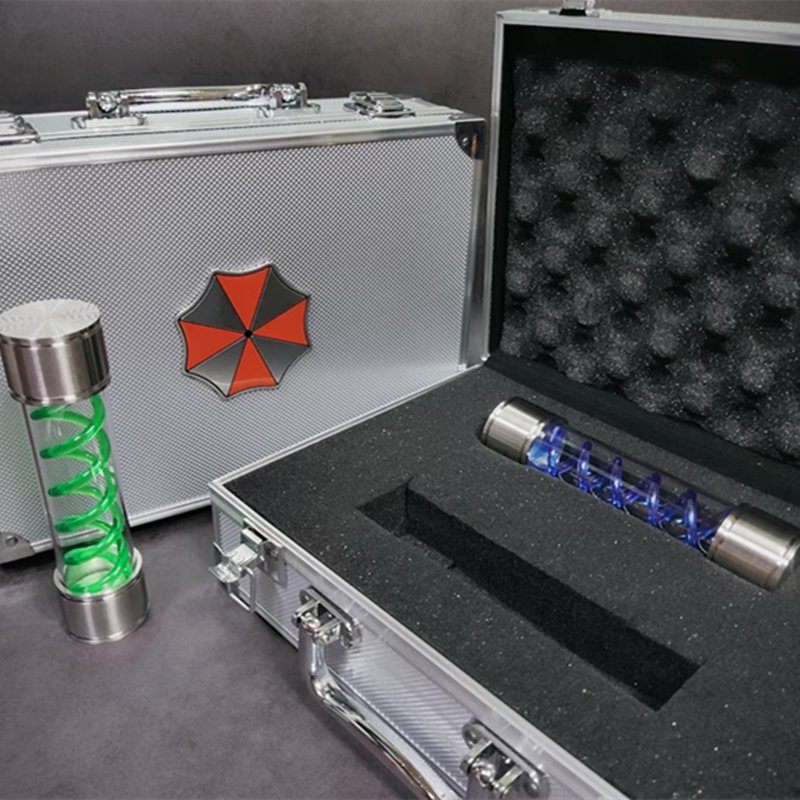 Cosplay Prop Display - ร่มกล่องแสดงสินค้าชีวเคมีแบบขวด T-virus, เคสสำหรับแสดงภาพยนต์เรื่องสยองขวัญคอสเพลย์