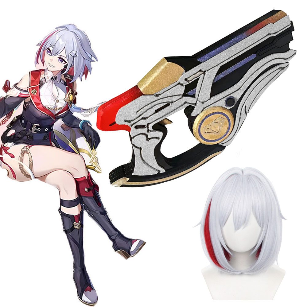 Heat Gun Cosplay - อุปกรณ์ประกอบคอสเพลย์ปืนโทปาซจากเกม Honkai Star Rail สำหรับงานคาร์นิวัล ฮาโลวีน