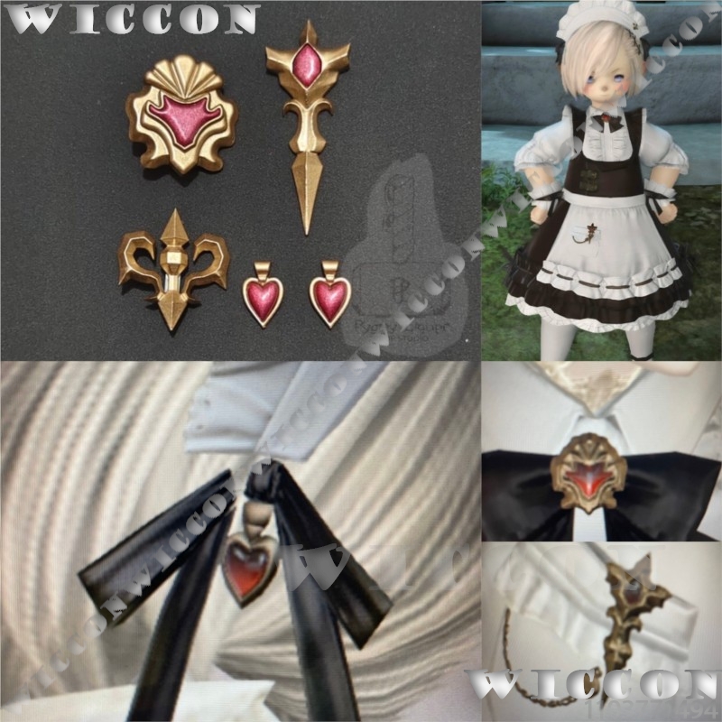Cosplay Prop Diy - ชุดอุปกรณ์เสริมชุดแม่บ้านคลาสสิก เกม FF XIV 14 ชุดคอสเพลย์