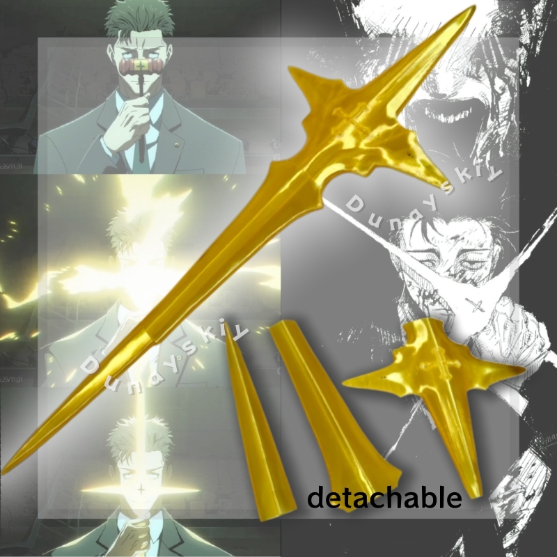 Detachable Cosplay Prop - อะนิเมะเจเจเค ฮิกุรุมะ ฮิโรมิคอสเพลย์อุปกรณ์ประกอบฉากดาบใบมีดของผู้ประหารชีวิตที่ถอดออกได้ 70 ซม. 3D