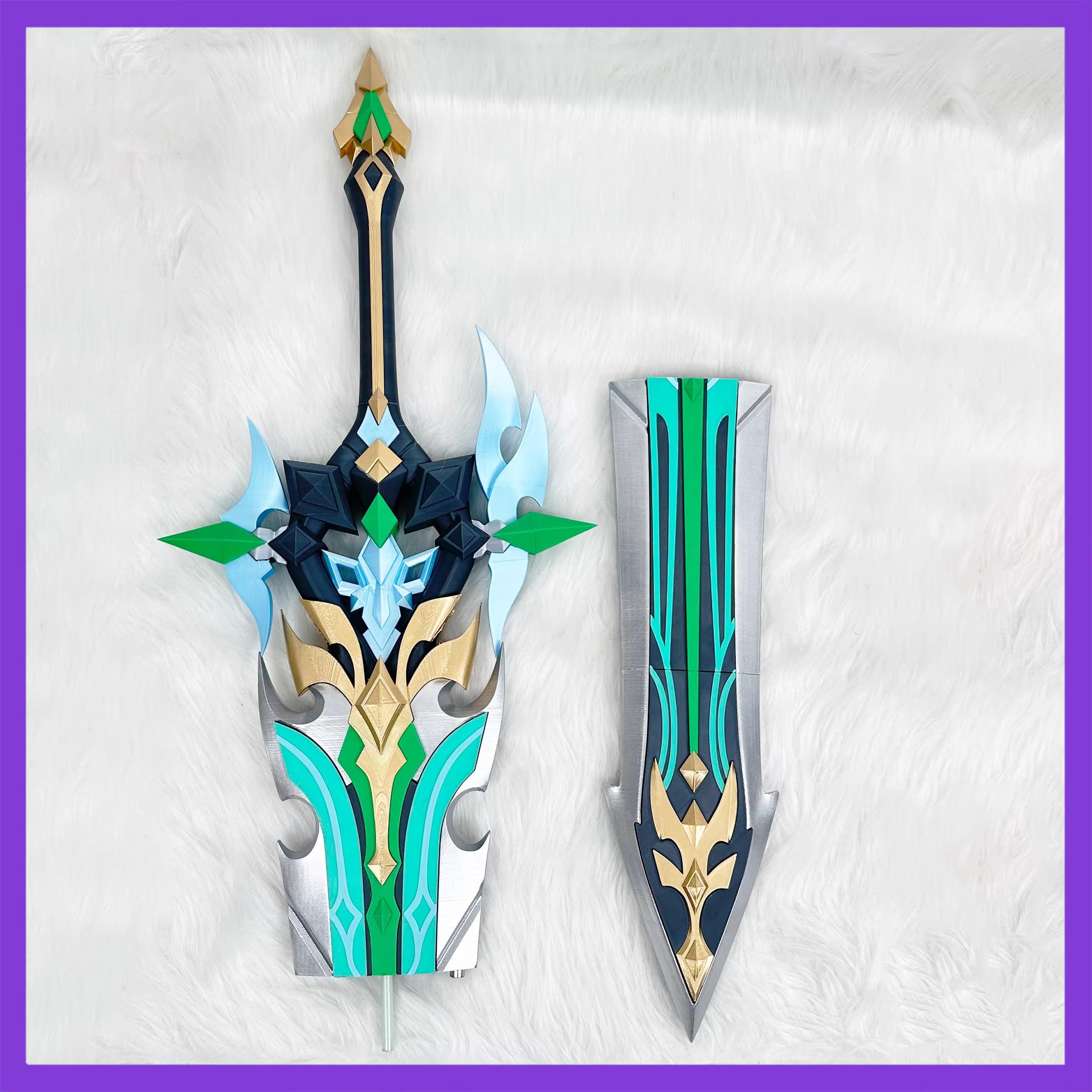 Detachable Cosplay Prop - เก็นชิน อิมแพ็ค ฟัลโก อุปกรณ์ประกอบคอสเพลย์ ดาบคู่ แบบถอดได้