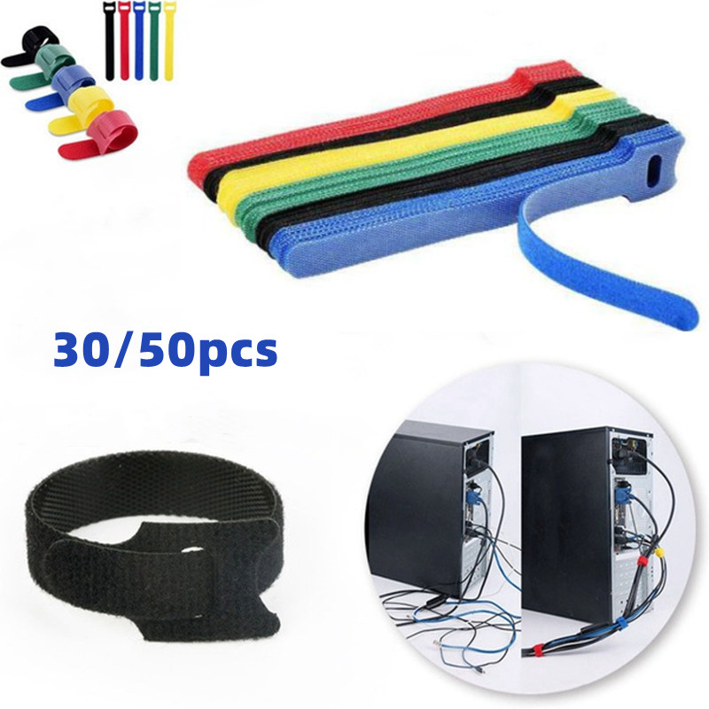 เวลโครสำหรับสายเคเบิล สายรัดเค - Velcro Hook Loop บทวิจารณ์และราคา