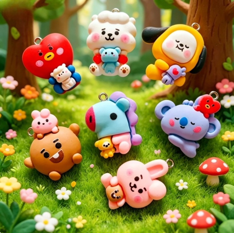 ชุด 7 ชิ้น BT21 ชาร์มการ์ตูนเร - Cosplay Prop Diy บทวิจารณ์และราคา